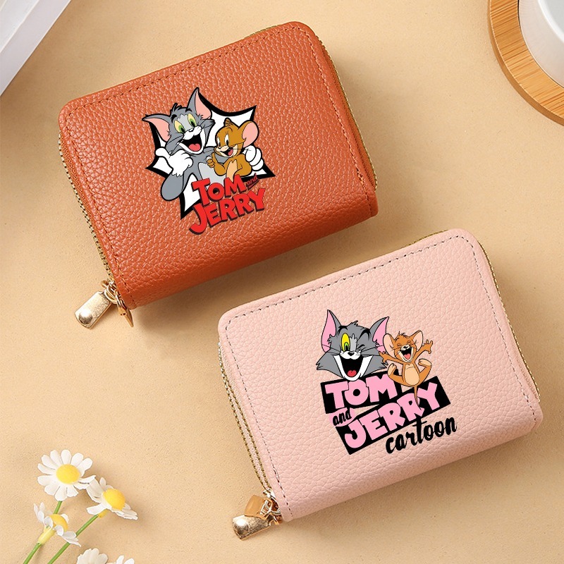 Women Bags Purses - Tom und Jerry Niedliche Kartenhalter-Geldbörsen, Cartoon-Anime-gemusterte