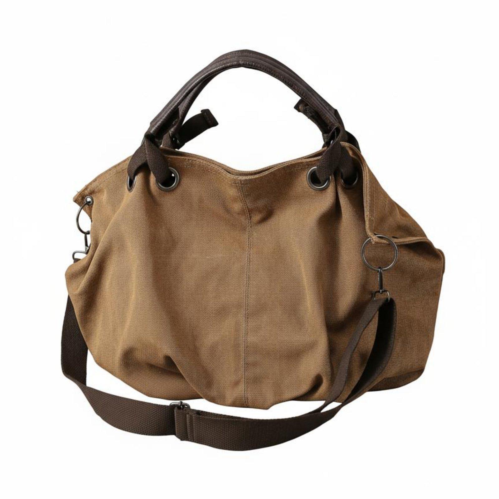Women Bags For Office Use - Canvas Carryall Vintage Workwear Übergroße Umhängetasche