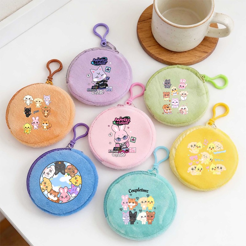 Women Bags Purses - Kpop ATEEZ Idol Münzbörsen Schlüsselanhänger Cartoon