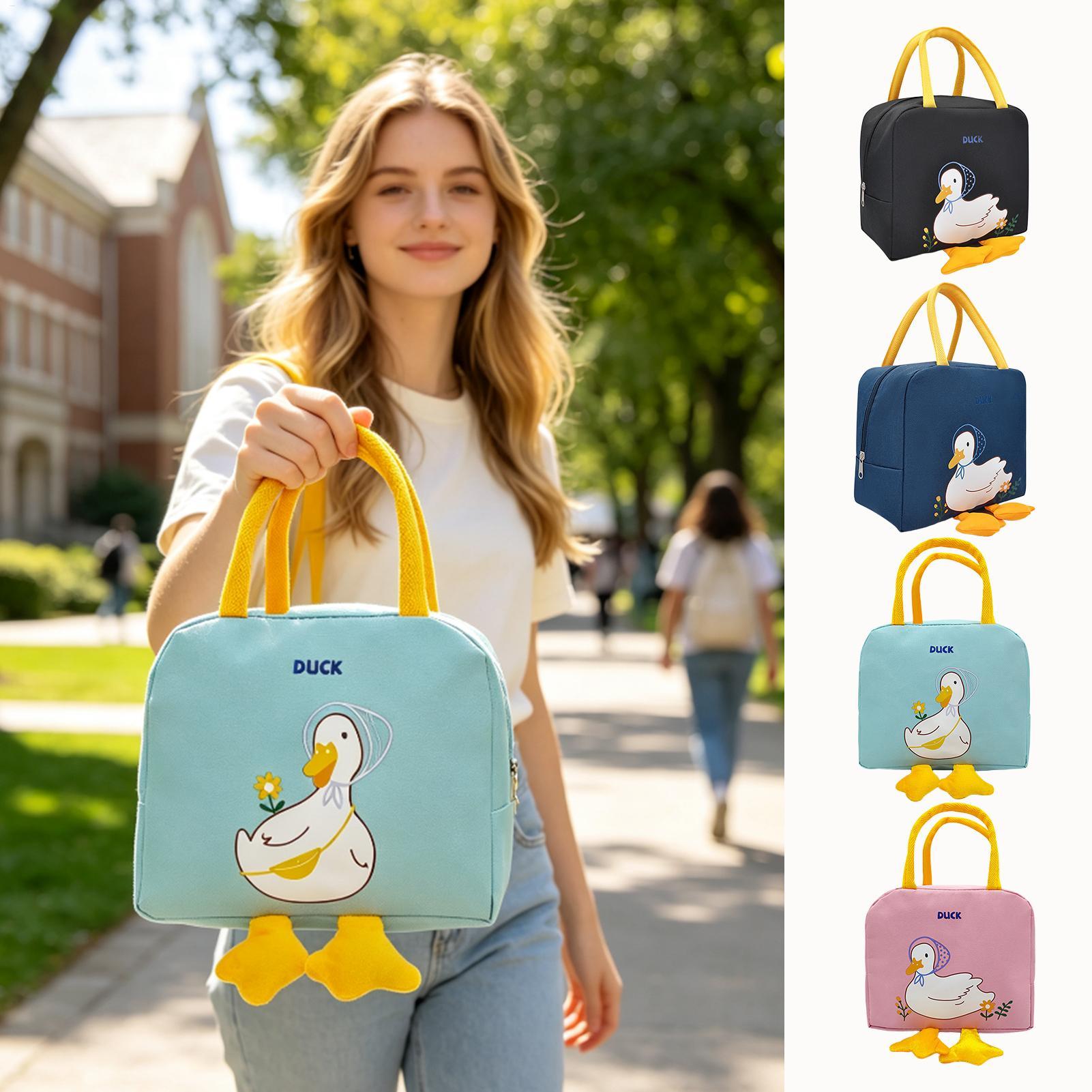 Women'S Work Bags Designer - Lunch-Tasche mit Enten-Design, Niedliche Wiederverwendbare Warm-