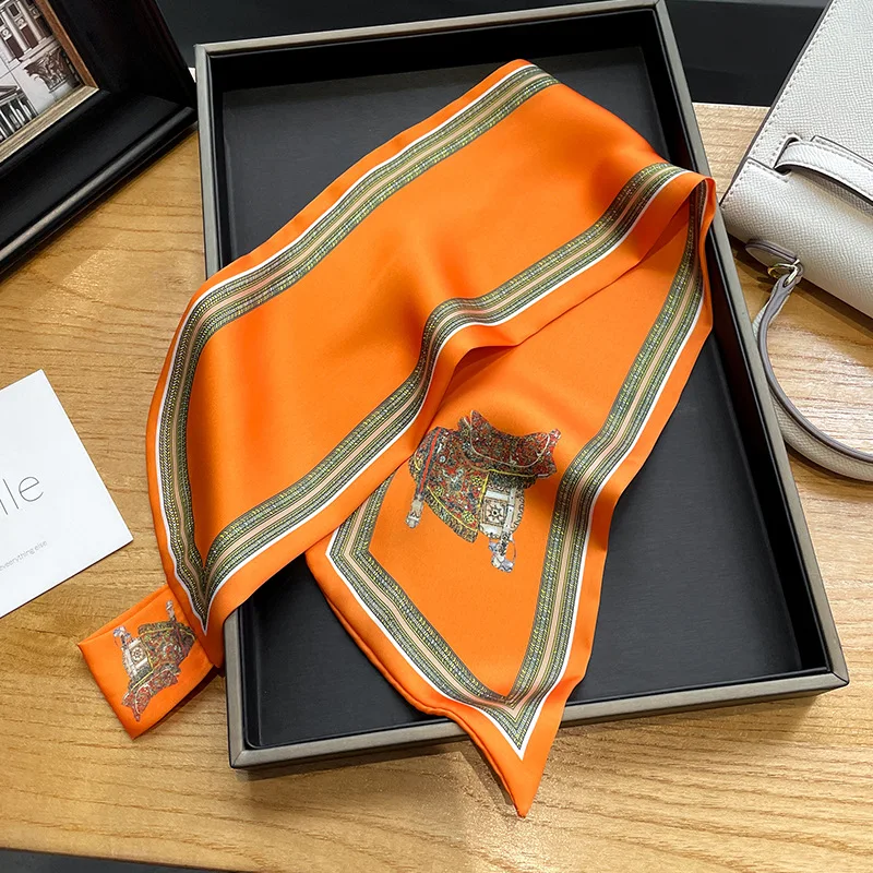 Retro-Druck dünne Seiden schal – Women Bags For Office Bewertung und Preis