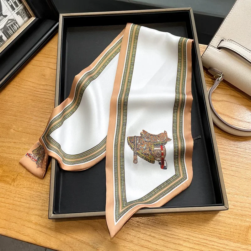 Retro-Druck dünne Seiden schal – Women Bags For Office Bewertung und Preis