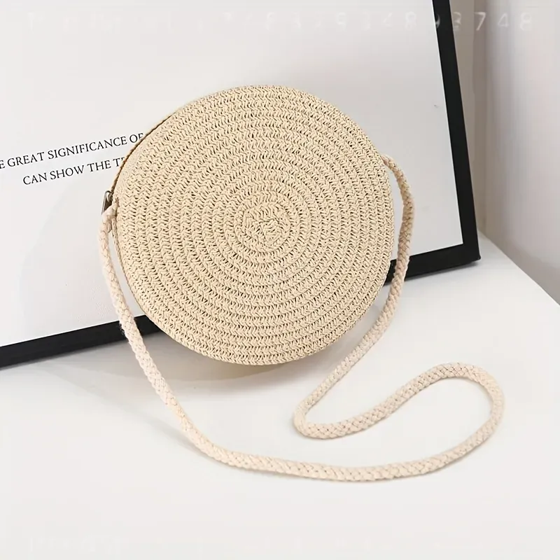 Runde Geflochtene Rattan-Umhän – Women Bags Purses Bewertung und Preis